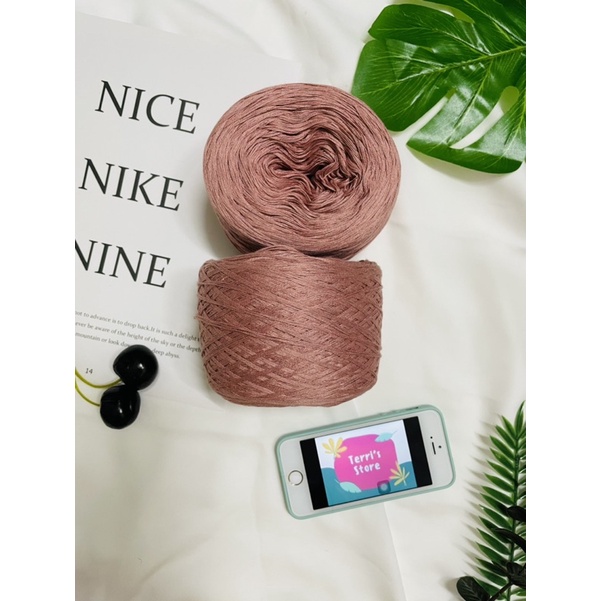 Yarn - Sợi Linen pha Cotton - Sợi Chập - Cỡ sợi từ 0.6mm ~ 0.8mm - Đan móc áo váy mùa hè