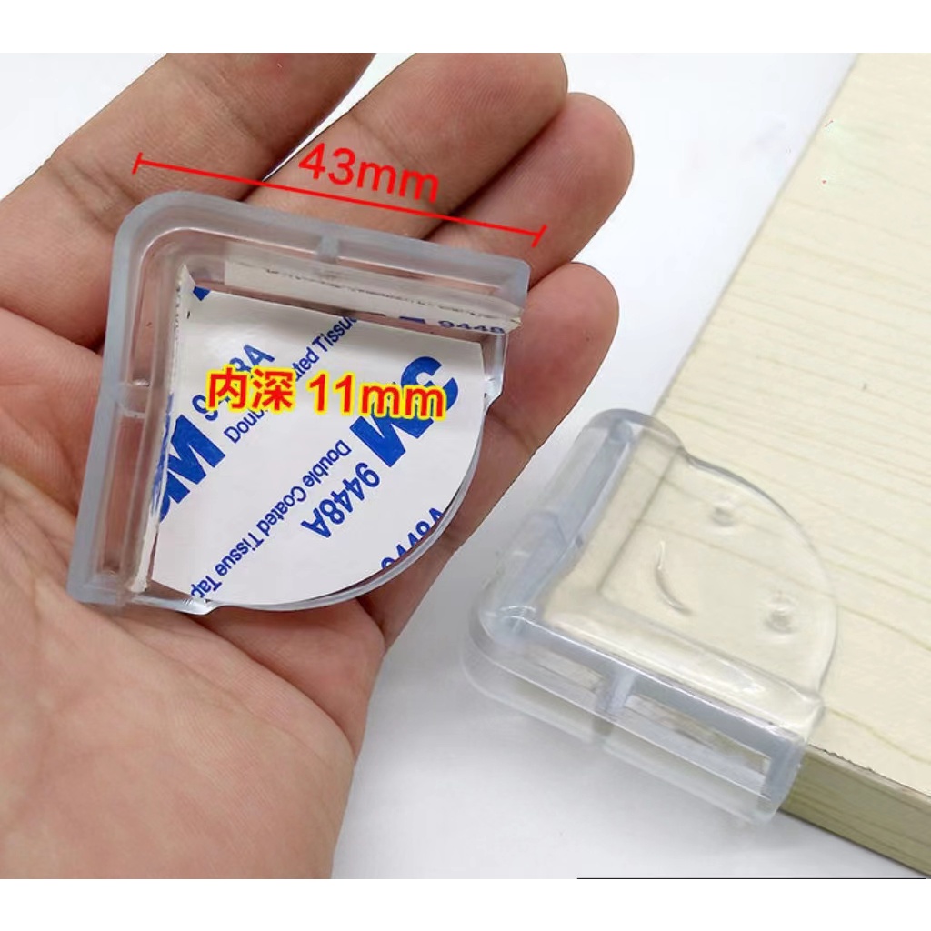 Miếng Bịt Góc Bàn Bọc Góc Bàn Bo Tròn Bọc Cạnh Bàn Hình Vuông Kèm Băng Dính