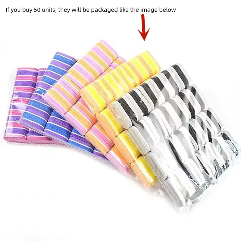 Khối Xốp Nhỏ Hai Mặt Hình Oval Mài Móng Tay Độ Đàn Hồi Cao