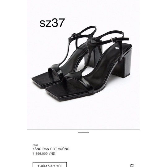 🍒HÀNG CÓ SẴN🍒GIẦY ZARẢ CHÍNH HÃNG XĂNG ĐAN THẤP GÓT VUÔNG
