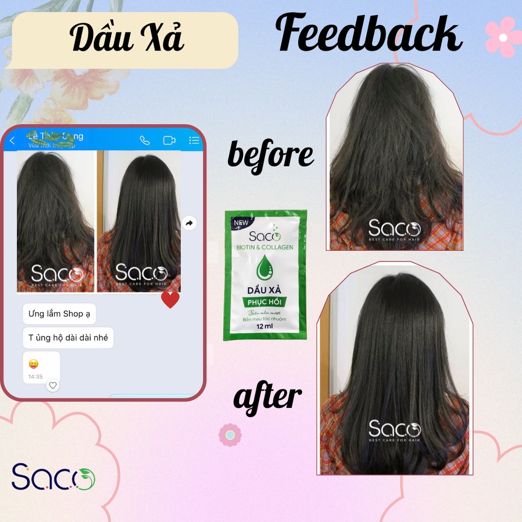 Thuốc nhuộm tóc đen phủ bạc SACO dạng lược nhuộm dầu gội thảo dược đen tự nhiên không gây khô tóc chai 400ML