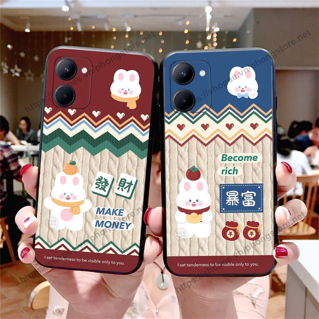 Ốp lưng Realme C33 gấu hoạt tiết hoạt hình giá rẻ cute