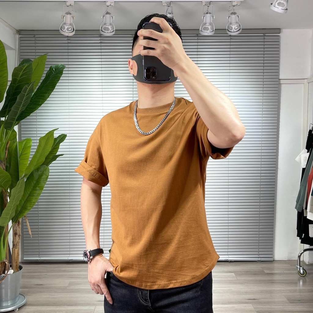 Ảnh thật + video - Áo Phông Trơn Basic ccoor tròn đuôi tôm cao cấp - Áo phông trơn