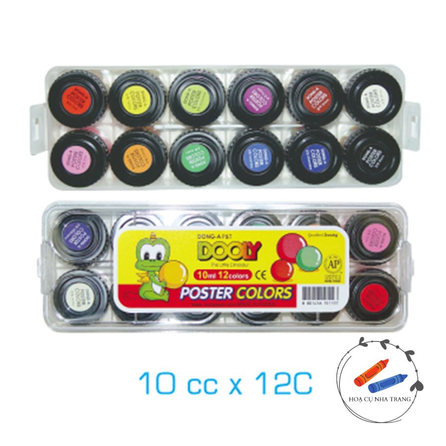 Màu Poster Color/ Màu Bột Dooly 10ml/30ml x 12 màu