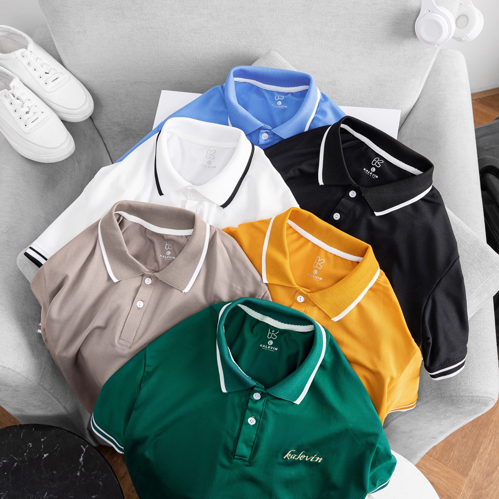 Áo polo nam áo thun polo nam có cổ cao cấp chính hãng chuẩn from tay ngăn