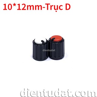 Núm chiết áp volume 6mm 10*12mm - trục d - đỏ trắng