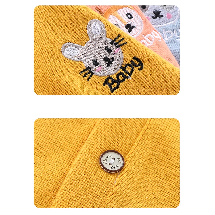 SUPER KIDS Áo Khoác cardigan Dệt Kim Cổ Chữ V Thời Trang Xuân Thu Dành Cho Bé Trai Và Bé Gái