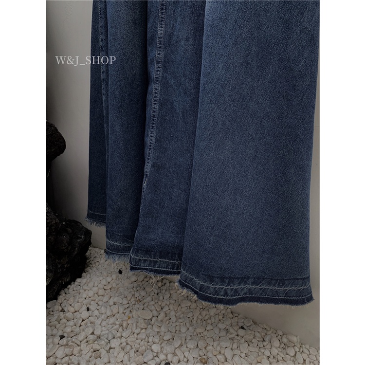 Chân Váy Denim Chữ A Lưng Cao Phong Cách Retro Thời Trang Mùa Xuân 2023 Cho Nữ