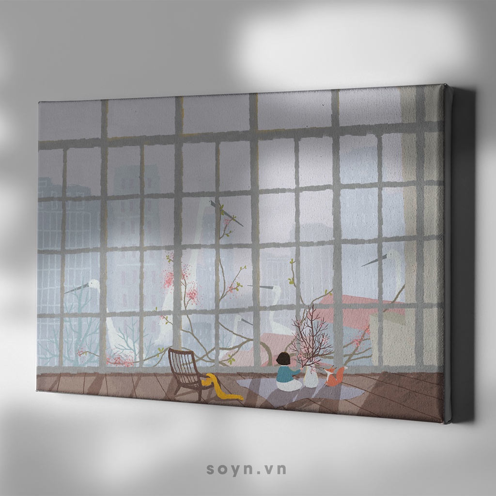 Tranh treo tường Cotton Canvas chất lượng cao, căng khung gỗ thông | Artwork bản quyền, Soyn D019