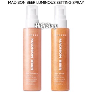 Xịt khoá nền có nhũ morphe madison beer luminous setting spray 100ml