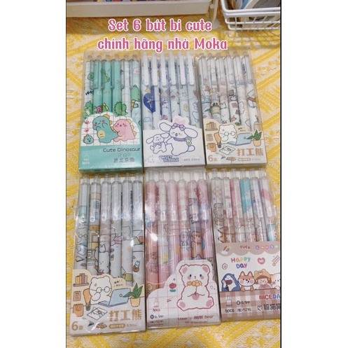 Set 6 bút gel mực đen