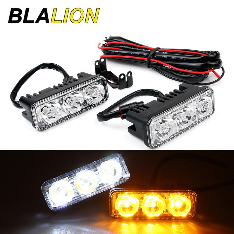 Đèn chiếu sáng BLALION LED ban ngày phá sương mù xi nhan 6000K DRL 12V dành cho xe hơi