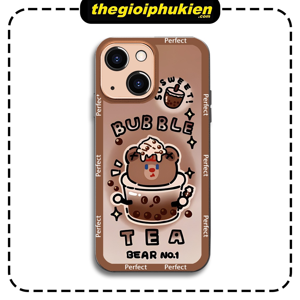 Ốp điện thoại iphone bear bubble tea cho ip 6plus/6s/7/7plus/8/8plus/x/xs/11/12/pro/max/plus/promax - ng676