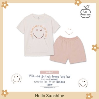 [Lapomme] Bộ cộc tay La Pomme Funny Face