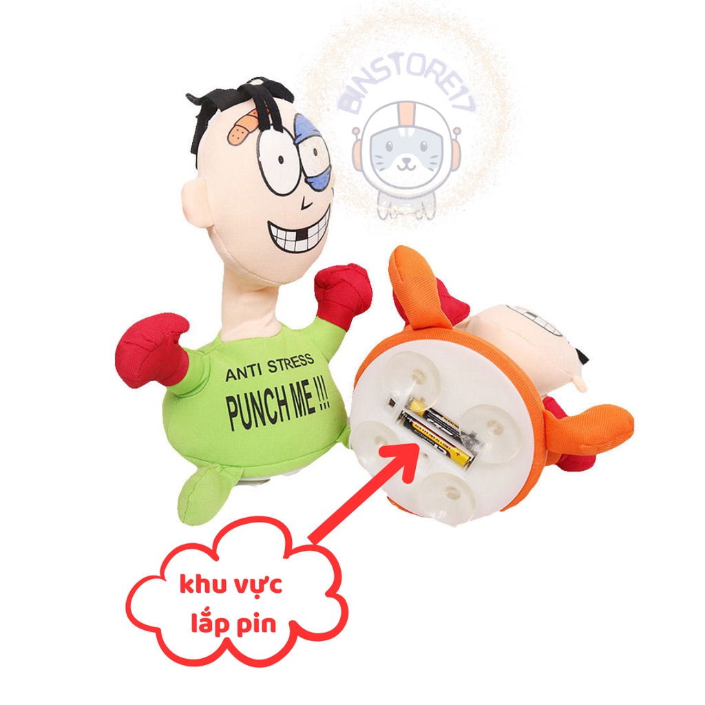 Đồ Chơi Xả Street Giảm Căng Thẳng, Búp Bê La Hét Punch me ! Có Âm Thanh Xả Stress. Binstore17
