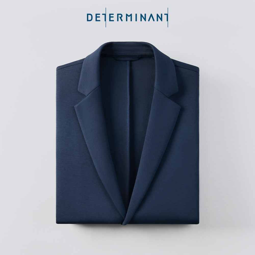 Áo khoác nam blazer Cotton Polyester chuẩn form chống nhăn thương hiệu Determinant - màu Xanh Navy 1609NZ [DETOW03]