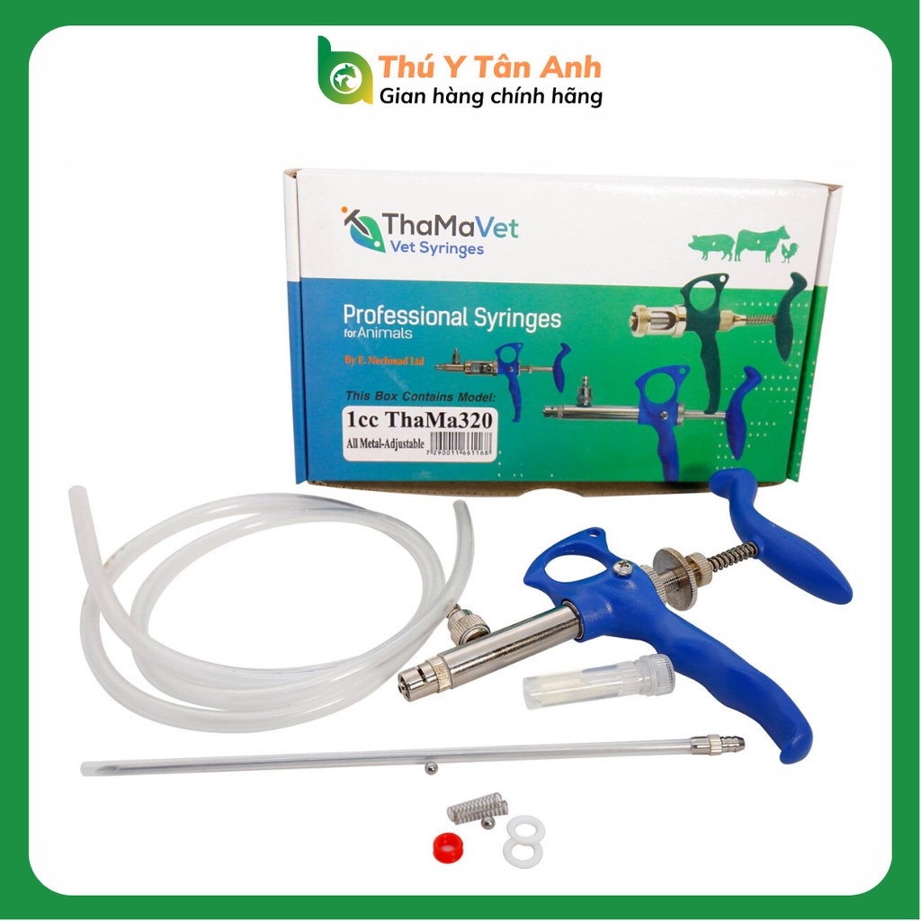 Xilanh ThamaVet 320 (1cc) - Ống thép tự động dùng tiêm vacxin cho gia súc gia cầm - THÚ Y TÂN ANH