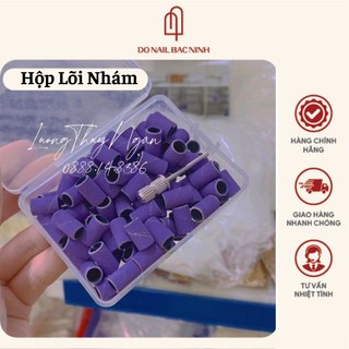 Hộp nhám tím lắp đầu mài nail , độ nhám 240 - hộp 100 lõi