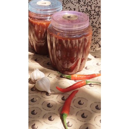 Combo tiết kiệm, mắm ruốc 500gr kèm bánh tráng mè nướng- 3 cái size lớn 32cm