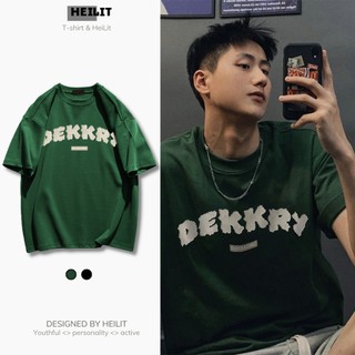 Áo Thun Nam Họa Tiết DEKKRY HeiLit Phông Tay Lỡ Chất Vải Cotton Co giãn Chuẩn Form Unisex