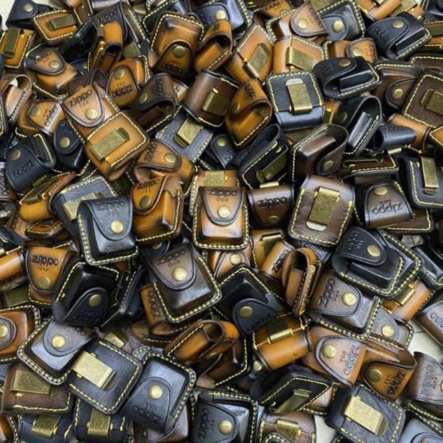 Bao Da Zippo Chất Liệu Da Bò Cao Cấp ZB1 Hoàn Thiện Thủ Công 4 Màu. BH 36 tháng