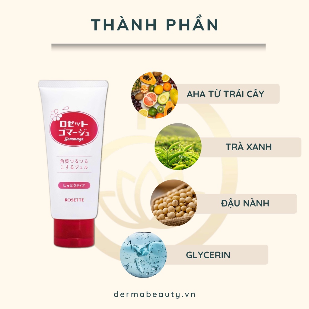 Gel tẩy tế bào chết Rosette Peeling Gel Nhật Bản 120g