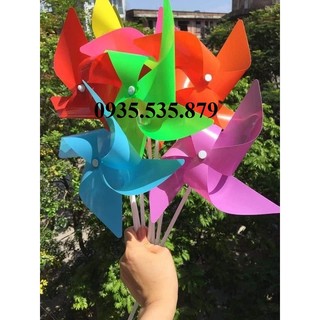 [Kho Sỉ] Combo 100 chong chóng cắm que hoặc cầm tay loại dày (ảnh thật) trang trí trường học, khu du lịch