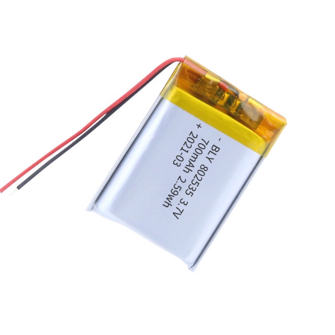 Pin sạc Lithium LiPo 1s 3.7v 700mah 802535 Tai Nghe Loa Mp3 MP4 MP5 GPS PSP Bluetooth Mới 100%