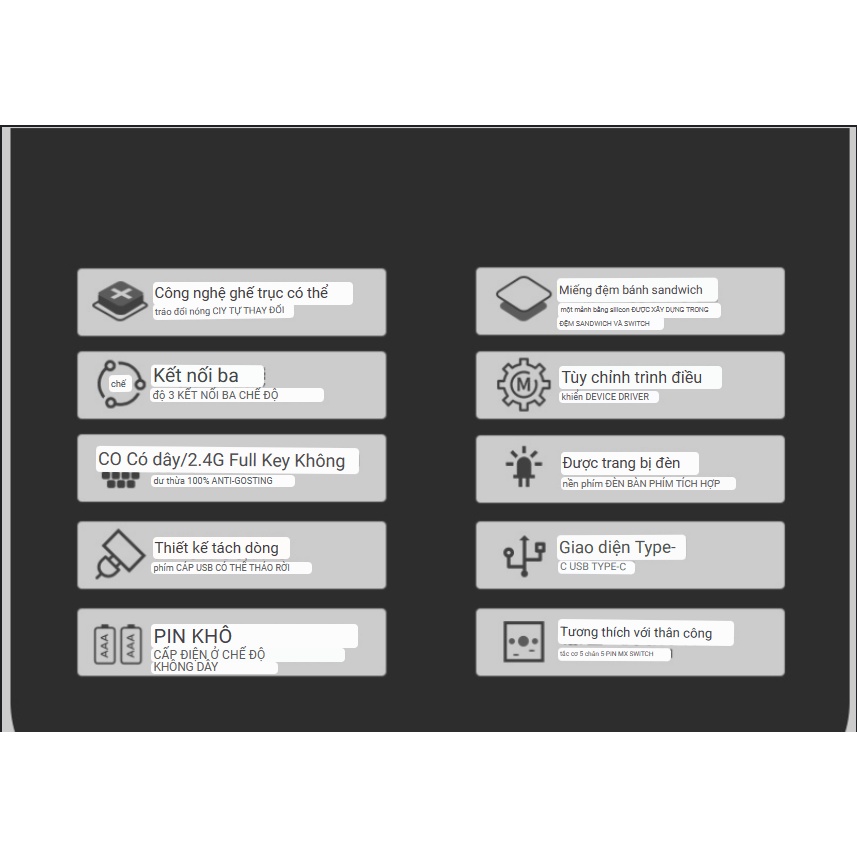 Kit Bàn Phím Cơ Custom - CIY Novice - Bản nâng cấp Tester68 - LED đơn - 3 Mode - App - đủ size 68| 84 | 100