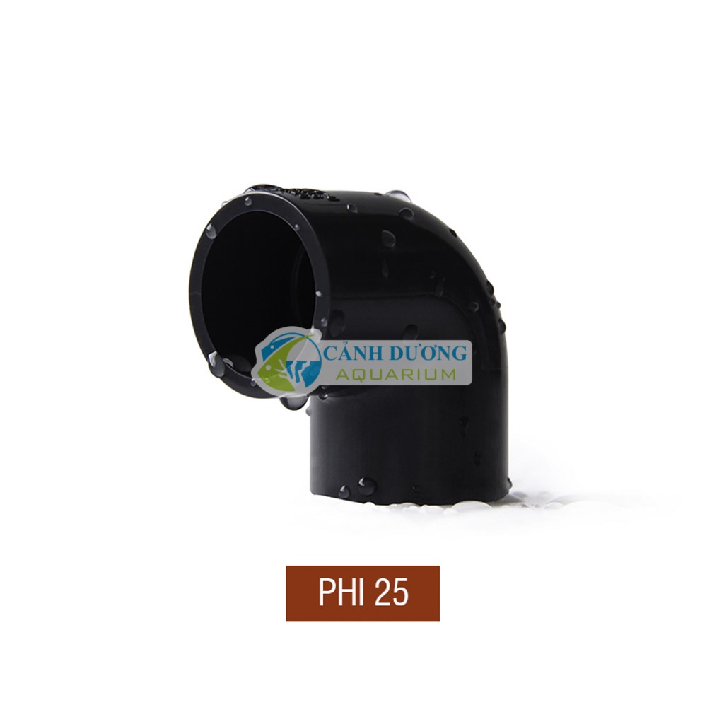 Co 90 độ màu đen ĐEN U-PVC Phi 32-25-20 chuyên dùng cho hồ cá