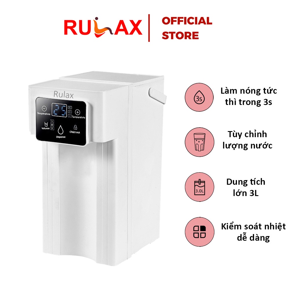 Máy Đun Nước SIÊU TỐC, Để Bàn RULAX Tạo Nước Sôi 100 Độ trong vòng 2 giây,Bảo Hành 12 tháng