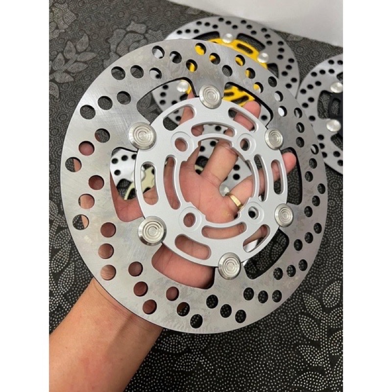Đĩa Moto 3 Brcmbô size 220mm Nút inox siêu sáng Gắn Cho Các Dòng Xe 4 lỗ thông dụng Ya - Honda - Suzuki - SYM