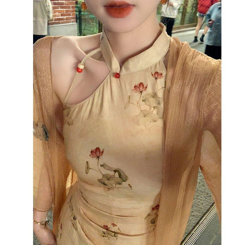 Đầm Sườn Xám Cách Tân Phong Cách Trung Hoa Cổ Điển Thời Trang Xuân Hè Cho Nữ se