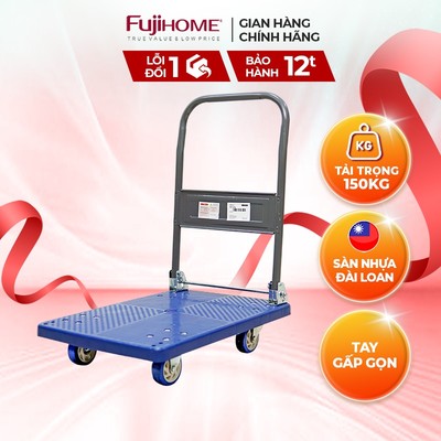 Xe đẩy hàng sàn nhựa FUJIHOME PH200A, tải trọng 150kg, hàng chính hãng - Bảo hành 12 tháng