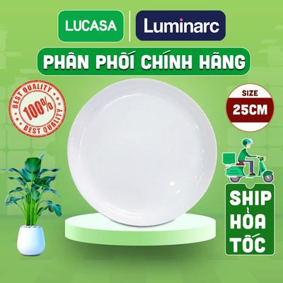 Bộ 6 Đĩa Thủy Tinh Luminarc Diwali Precious 25cm - BOL1659 | Phân Phối Chính Hãng