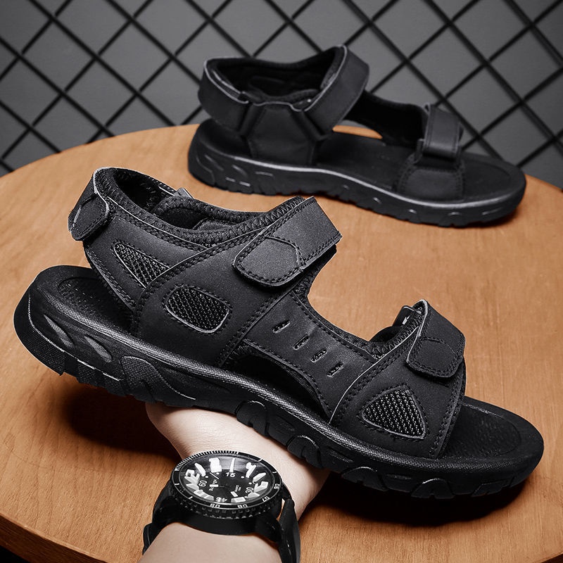 Giày Sandal Nam Big Size Kenta Black Giày Quai Hậu Dép Quai Hậu Size Lớn Ngoại Cỡ 44 45 46 47 48