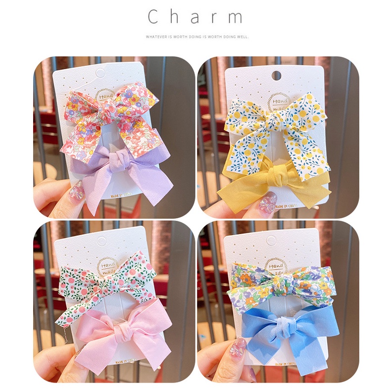 Bộ 2 chiếc kẹp tóc phong cách dễ thương tươi sáng cho bé gái