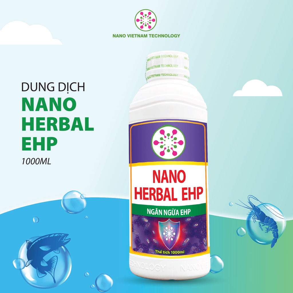 Nano Herbal EHP VietNam Tech 1000ml giải pháp ngăn chặn EHP hiệu quả trên tôm, cá