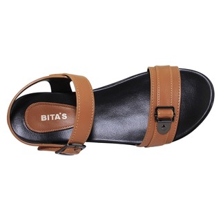 Sandal đế bằng nữ Bita's SYN.273 (Đen + Kem + Nâu + Xám)