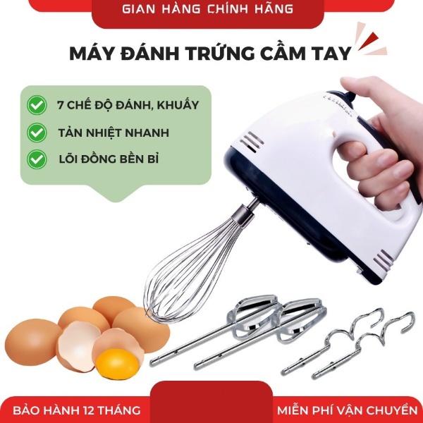 Máy Tạo Bọt Cà Phê, Sữa, Đánh Trứng, Pha Trà Sữa Mát Cha, Socola, Máy Cầm Tay 7 Tốc Độ Tiện Lợi Chính Hãng Amalife