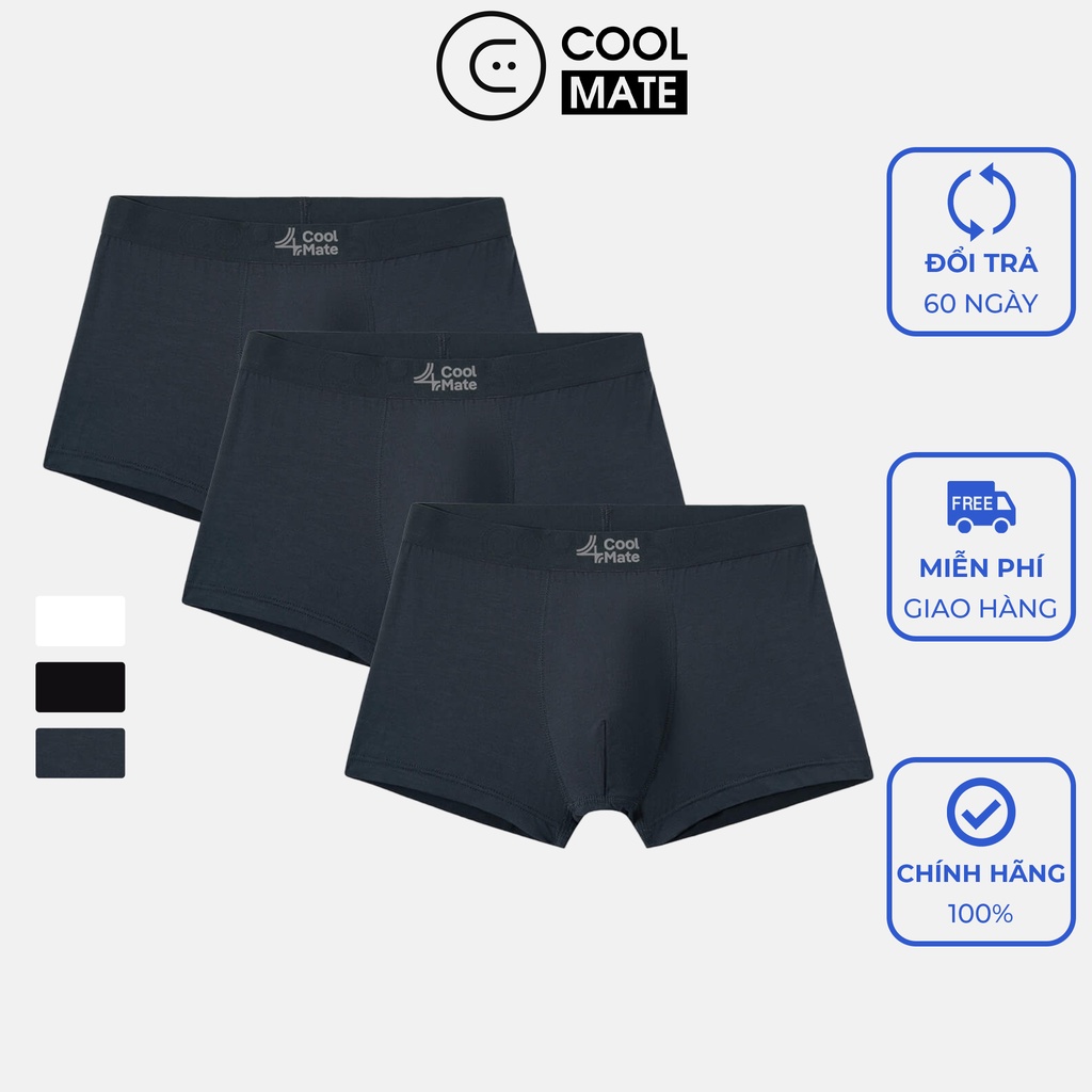 Combo 3 quần lót nam Trunk Bamboo kháng khuẩn 4Coolmate - Birthday - thương hiệu Coolmate