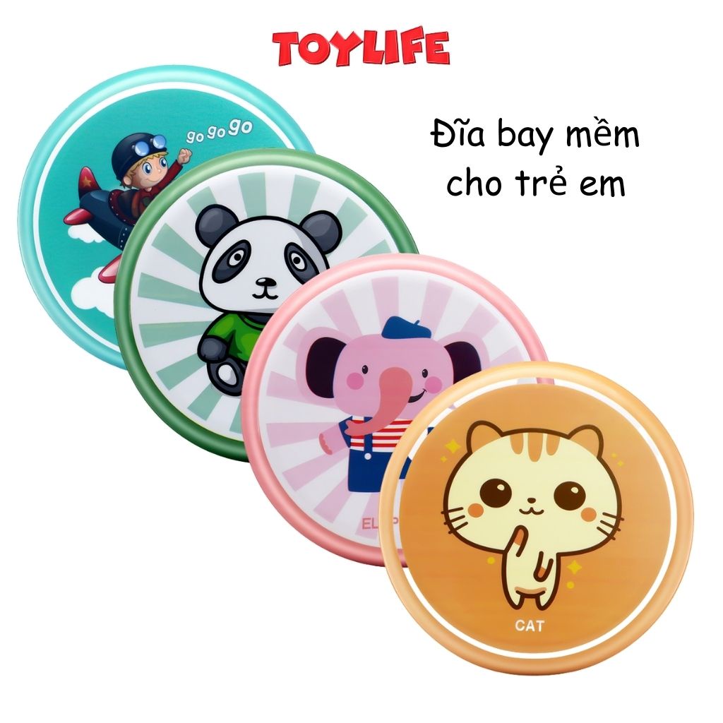 Đĩa ném mềm ngộ nghĩnh cho trẻ em loại 20cm đồ chơi thể thao TOYLIFE