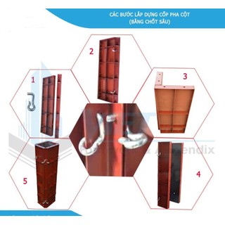 Sâu chốt cốp pha, Giun kẹp chốt cốt pha định hình kích thước D9, D11
