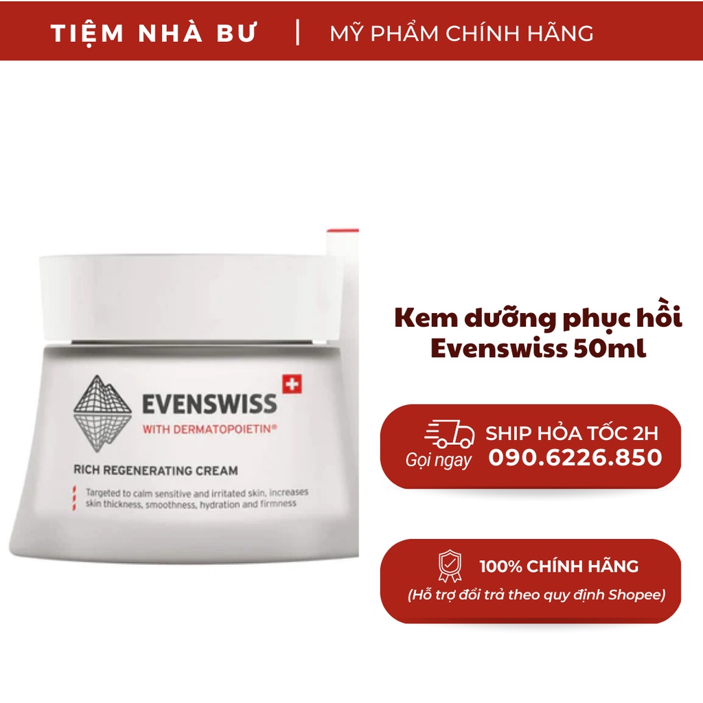 Kem dưỡng phục hồi da Evenswiss Rich Regenerating Cream 50ml