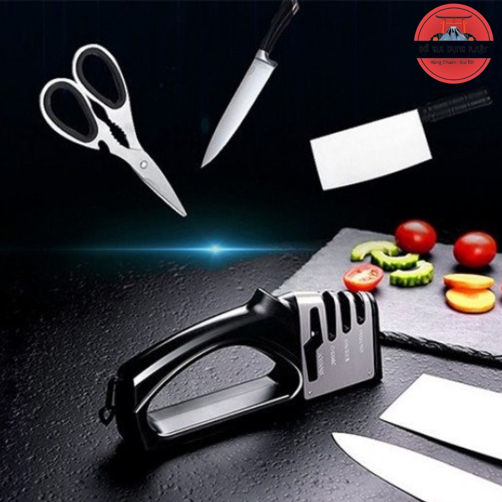 Dụng Cụ Mài Dao Kéo Có Tay Cầm 4 Chế Độ Bằng Thép Siêu Bền, Không Gỉ Chất Liệu Nhựa Abs Hợp Kim Thép
