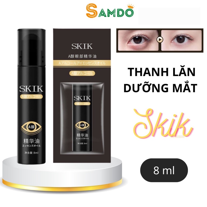 Thanh lăn Tan Bọng Mắt SKIK, Giảm Thâm Quầng Mắt, Dưỡng Da Vùng Mắt, Giảm Nếp Nhăn, Chân Chim 8ml