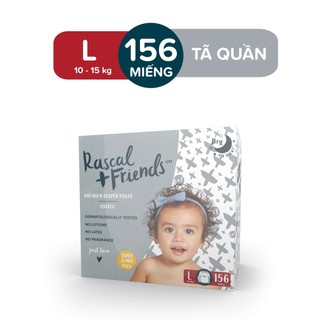 Thùng tã/bỉm quần rascal + friends size l 156 miếng