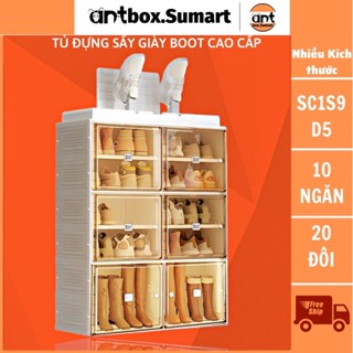 Tủ giày thông minh, Tủ đựng giày bằng nhựa Antbox cao cấp 8- 12 ngăn Bảo Hành 2 Năm