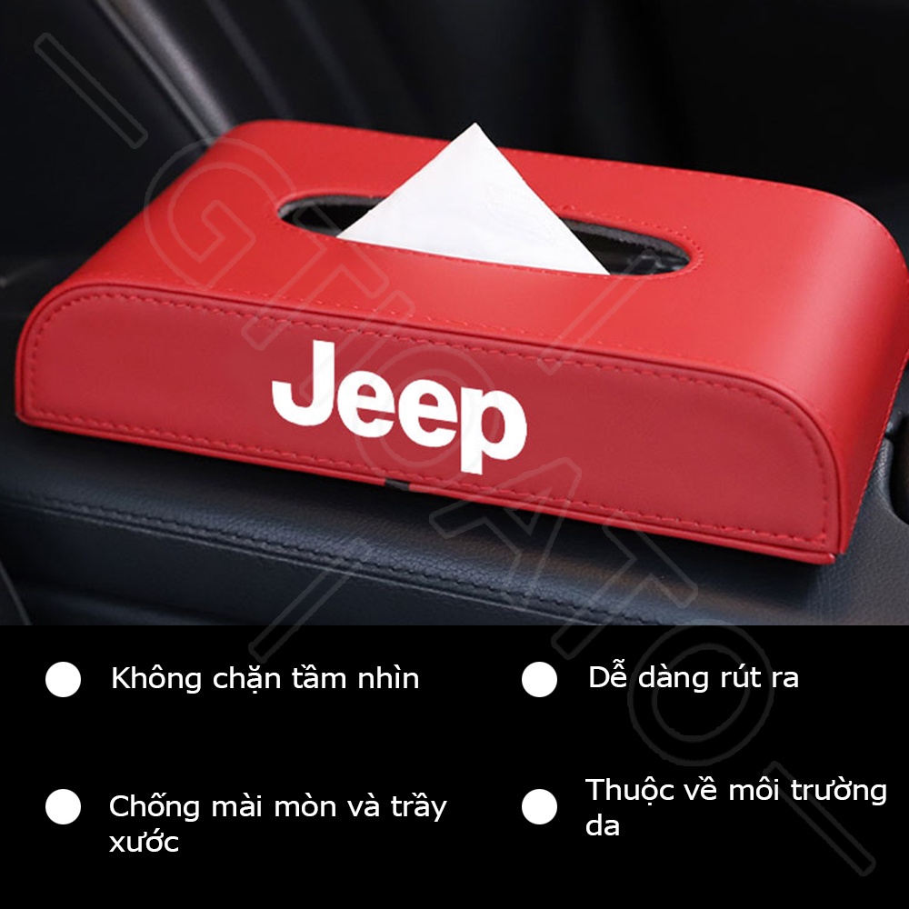 GTIOATO Hộp Đựng Khăn Giấy Ô Tô HộP ĐựNg GiấY ĂN TrêN Ô Tô HộP ĐựNg GiấY TrêN Xe Ô Tô Hộp Khăn Giấy Ô Tô HộP ĐựNg Đồ TrêN Ô Tô Trang Trí NộI ThấT Ô Tô Cho Jeep Wrangler Gladiator Cherokee Compass