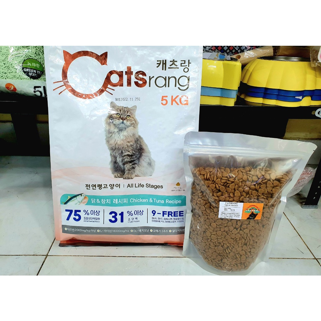Hạt CATSRANG cho mèo - Hàn Quốc - Túi chiết 500g / 1kg